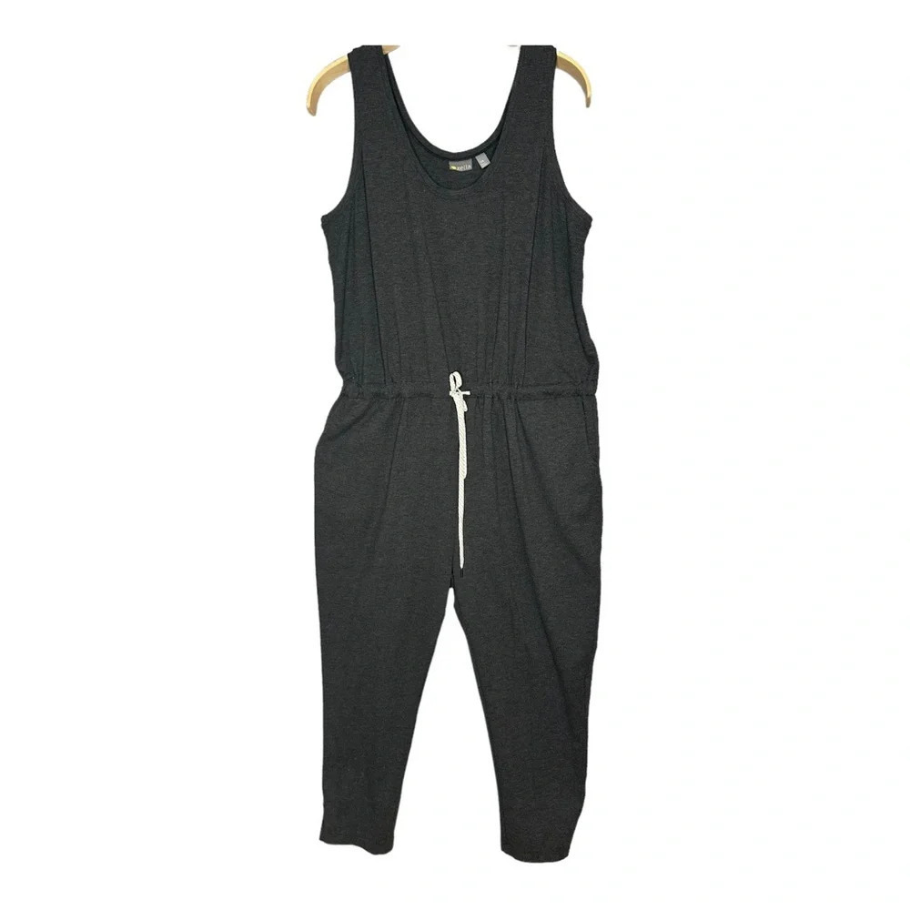 Zella Gwen Sleeveless Knit Romper Jumpsuit in Gray. Sz: 1X - Picture 4 of 8